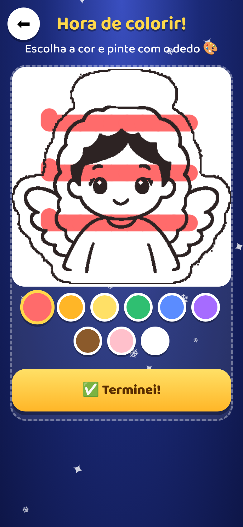 Colorindo na tela